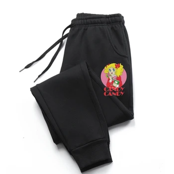 Забавные конфеты Candy Аниме Япония Мужские брюки Мужские брюки из чистого хлопка с круглым вырезом Мужские брюки из аниме 70-х с коротким рукавом Летняя одежда