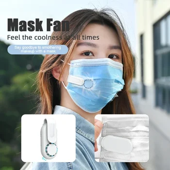 Мини-портативный вентилятор для маски на лице, носимый летом, Спортивный Охлаждающий USB-аккумуляторный воздушный фильтр, персональный носимый