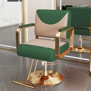 Скандинавские металлические парикмахерские кресла с откидывающейся спинкой Профессиональное современное парикмахерское кресло для бритья и макияжа