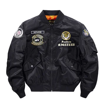 Куртка-пилот с вышивкой мужская демисезонная военная куртка-бомбер s мужская ветровка бейсбольная Casaco Masculino Размер S-4XL