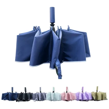 Зонты с обратной стороны, непромокаемые, ветрозащитные, Компактный складной автоматический зонт, портативный зонт для мужчин и женщин-46 дюймов