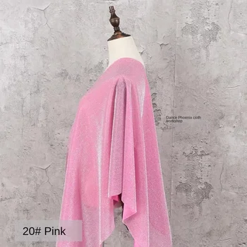 Сверкающая Пряжа Ткань Розовое Платье Фон Декоративная Одежда Швейная Ткань Для Одежды Оптом Метры Ткани Diy Материал