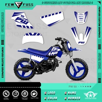 Фоны с графикой FEWFUSS Custom Team, наклейки 3M, комплект наклеек для мотоцикла YAMAHA PW50, наклейка 003