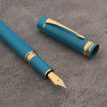 1 шт. Синяя авторучка Металлическая Золотая Многофункциональная ручка с 35-метровым наконечником, канцелярские принадлежности для школы, чернильные ручки