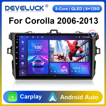 2 Din Android 11 Автомагнитола для Toyota Corolla E140 150 2006-2013 Мультимедийный Видеоплеер GPS 4G Carplay Авто Стерео Головное устройство