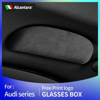 Чехол для автомобильных очков из алькантары и замши, коробка для хранения солнцезащитных очков, держатель для хранения Audi 13-21 Q7