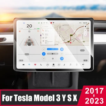 Для Tesla Модель 3 Y X S 2017- 2021 2022 2023 Автомобильная GPS Навигация Model3 Экран из Закаленного Стекла Защитная пленка Наклейка Аксессуары