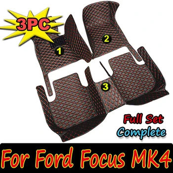Изготовленные На Заказ Кожаные Автомобильные Коврики Для Ford Focus MK4 2019 2020 2021 Ковры Ковровые Накладки Для Ног Аксессуары
