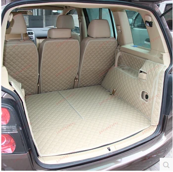 Высочайшее качество! Специальные коврики в багажник автомобиля для Volkswagen Touran 7 мест 2014-2004, прочные ковры для багажника, чехол для грузового лайнера, бесплатная доставка