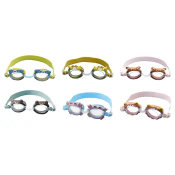 Картонные очки для плавания, герметичные модные противотуманные мягкие силиконовые детские очки для плавания для детей 2-12 лет, мальчиков и девочек-подростков