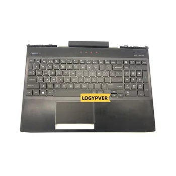 Клавиатура для Ноутбука HP OMEN 15-DC 15-DC0005TX TPN-Q211, Верхняя Крышка Подставки для Рук на Английском Языке США со Сменной Красной Белой