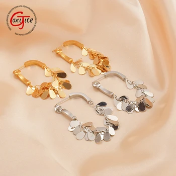 Goxijite, простые серьги-кисточки в форме капли для женщин, модные золотые серьги-гвоздики геометрической формы, очаровательный подарок