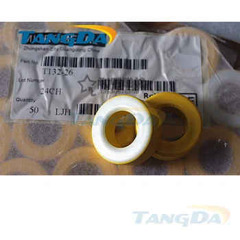Катушка индуктивности T132 с железными силовыми сердечниками KT132-26 Tangda T132-26 33.0*17.5*10.7 мм с ферритовым кольцевым сердечником с желто-белым покрытием, фильтрующая