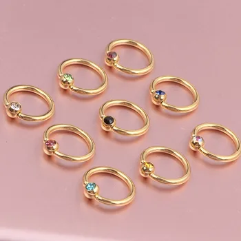 10 шт. модное кольцо с закрытым носиком из нержавеющей стали, многоцелевые серьги-гвоздики для бровей, закрывающее кольцо для ушей