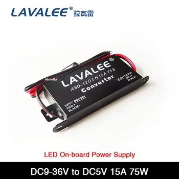 LAVALEE ASD-12D5N15A75E от входного напряжения DC9 ~ 36V до выходного напряжения DC 5V 15A 75W Автомобильный светодиодный дисплей Источник питания светодиодной карты