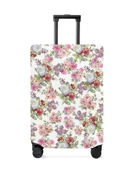 Чехол для багажа с градиентным рисунком в виде цветочных листьев, эластичный чехол для защиты чемодана от пыли, чехол для дорожного чемодана 18-32 дюймов