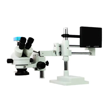 48-мегапиксельный двухлучевой тринокулярный стереомикроскоп Simul Focus с цифровой камерой, 8-дюймовым ЖК-дисплеем.