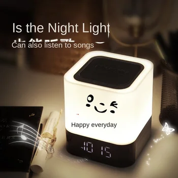 Новый динамик, маленькая ночная лампа, Яркая зарядка звука, Прикроватная настольная лампа, Исправлено изображение логотипа предприятия