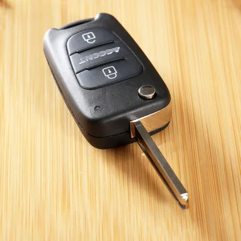 Замена 3 Кнопок Флип Складной Пульт Дистанционного Управления Автомобилем Брелок Чехол В Виде Ракушки Неразрезанное Лезвие для Hyundai Accent 2011-2013