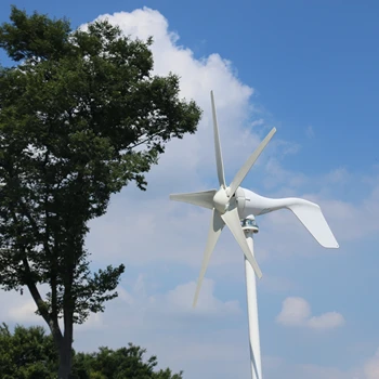 Альтернативный горизонтальный ветряной генератор мощностью 400 Вт, ветряная мельница New Energy 12V 24V с контроллером заряда MPPT/PWM