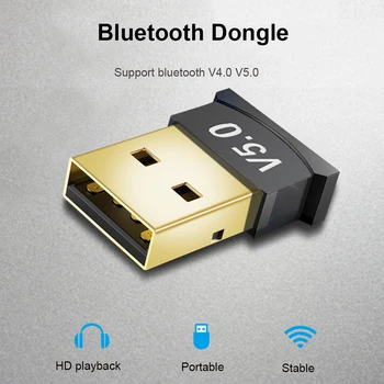 USB Bluetooth-совместимый Адаптер 5.0 Передатчик Приемник Аудио Bluetooth-совместимый Ключ Беспроводной Адаптер для ПК