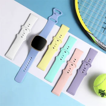 Мягкий силиконовый ремешок для спортивных часов Fitbit Versa 3 band Correa, ремешок для женских браслетов Fitbit Sense Versa3, аксессуары для умных часов