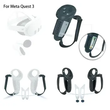 Силиконовый защитный чехол-контроллер для гарнитуры Meta Quest 3 VR, силиконовый чехол для лица, съемный чехол для контроллера аккумулятора, новинка