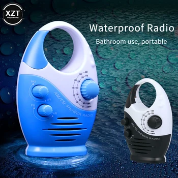 Водонепроницаемое портативное FM-AM-радио музыкальное подвесное радио для душа, костюм для ванной комнаты, черная кабина, мощные динамики Hi-Fi, радиоуправляемое