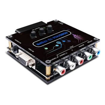 1 комплект черного преобразователя RGBS VGA SCART в YPBPR для транскодирования видеосигнала Конвертер видео разницы цветов