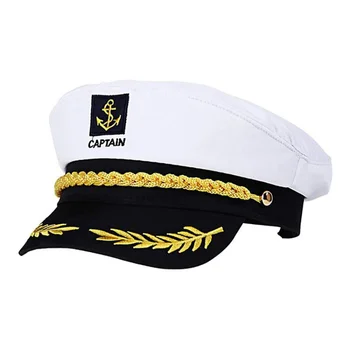 Взрослая Яхта Корабль Костюм Капитана-моряка Шляпа Военно-Морского Флота Морской Адмирал 3D Вышитая Капитанская Шляпа Украшение Вечеринки