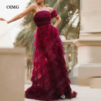2024 Многоуровневые платья для выпускного вечера из арабского тюля Aso Ebi с открытыми плечами, многоуровневые вечерние платья с рюшами, платья для приема гостей