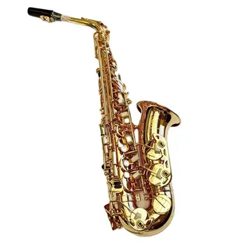 62 Профессиональный саксофон Alto Drop E, золотой альт-саксофон с мундштуком, язычковый язычок, дополнительная посылка почтой