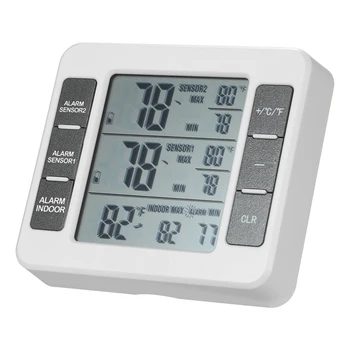 Z30 ЖК-Цифровой Термометр Измеритель Температуры В помещении На Открытом воздухе Метеостанция Беспроводной Передатчик с Дисплеем Максимального Минимального Значения C/F