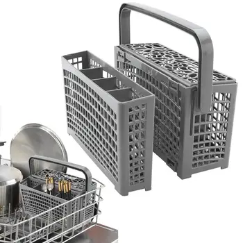 Универсальная корзина для столовых приборов, посудомоечной машины, кухонной утвари, запасных частей, Многоцелевой ящик для хранения посуды, кухонный органайзер, подставки для стеллажей