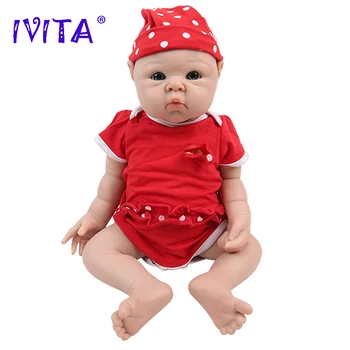 IVITA WG1525 47 см 3,29 кг 100% Силиконовая Кукла-Реборн Реалистичная Неокрашенная Девочка Куклы с Глазами Детские Поделки Пустые Детские Игрушки
