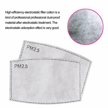Одноразовая Сменная 5-слойная Фильтрующая маска PM2.5 из бумаги с активированным углем, маски для взрослых, фильтры для маскировки рта от пыли, дымки