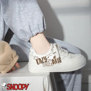 Женские кроссовки Snoopy, повседневная обувь на плоской подошве, креативная спортивная обувь для студенток, аниме, модная обувь с граффити, подарки