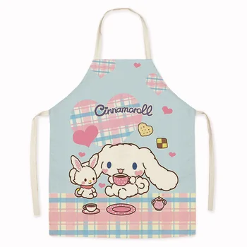 Kawaii Sanrioed Cinnamoroll Kitty Pochacco Мультяшный Милый Фартук Для Домашнего использования, Детская Противообрастающая Одежда Для Приготовления Пищи, Кухня Для Девочек