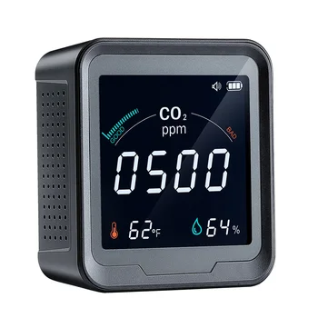 Детектор углекислого газа Газоанализатор Многофункциональный монитор качества воздуха USB Детектор газа CO2 Измеритель температуры и влажности