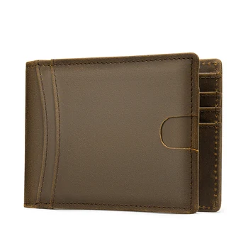 Мужской кошелек TIMEREY из натуральной кожи с несколькими отделениями для карт, винтажный классический короткий кошелек, тонкий стиль, выбор зрелого мужчины