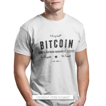 Оригинальная футболка Satoshi BTC Crypto, мем о майнерах криптовалюты Биткойн, новинка высочайшего качества, графическая футболка, материал