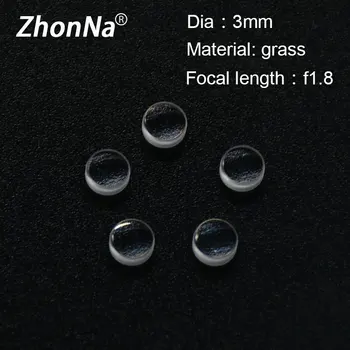 Диаметр 3 мм Фокусирующая линза из асферического стекла Фокусное расстояние F1.8 Лазерный модуль Фокусирующая линза Коллимирующая линза Толщина листа 2 мм