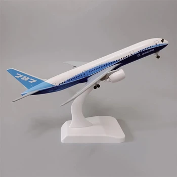 19 см Прототип Воздушного Самолета Boeing 787 B787 Airlines Из легкосплавного металла, Модель самолета, Изготовленного на заказ, Модель Воздушного самолета с Колесами и Шасси Самолета