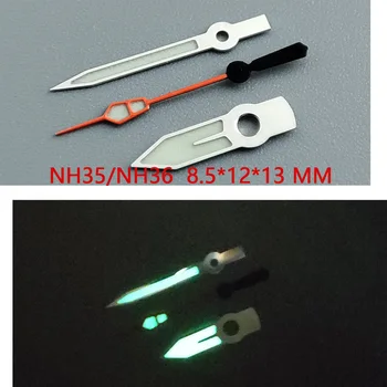 Аксессуары для часов стрелка часов NH35 стрелки серебряные стрелки зеленые супер светящиеся, подходят для механизма NH35, NH36 A29