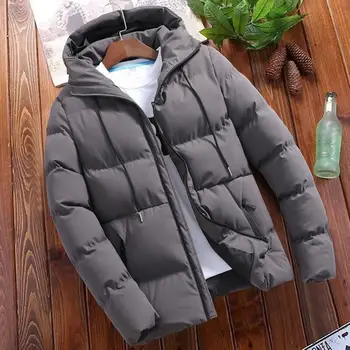 Зимняя мужская толстая куртка, мужская повседневная теплая ветровка с капюшоном, парки, модные приталенные пальто, мужская толстовка с капюшоном, высококачественная верхняя одежда