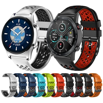 Силиконовый Ремешок Для HONOR Watch GS 3/GS Pro/MagicWatch 2 46 мм/Magic Watch 22 мм Сменный Браслет Ремешок Для Часов Ремень Браслет