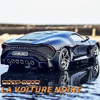 JKM 1:32 Bugatti La Voiture Noire Литья под Давлением и Игрушечные Транспортные Средства Металлическая Модель Автомобиля Амортизатор Звук Свет Коллекция Автомобильных Игрушек Подарок
