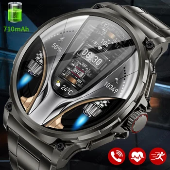 LIGE 710 мАч Большая Батарея Смарт-Часы Для Мужчин Спорт На Открытом Воздухе Фитнес Bluetooth Вызов Браслет Пульсометр 2024 Smartwatch Подарок