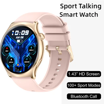 Новый Bluetooth Вызов Смарт-Часы Женские 2023 Спортивный Браслет Водонепроницаемый Пользовательский Циферблат Мужские для Moto G54 Vivo Y20S iPhone 14 Plu