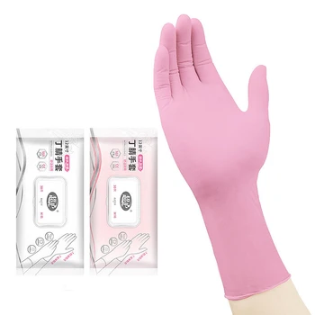 Высококачественные нитриловые одноразовые перчатки для уборки, Толстые удлиненные Прочные резиновые перчатки для дома, Латексные перчатки для мытья посуды на кухне